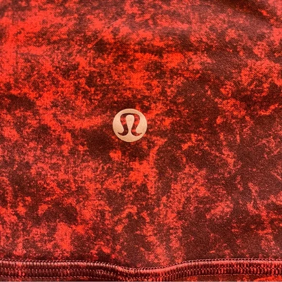 Lululemon Legging Womens 6 Wunder Train Denim Wash Autumn Red Black - Picture 8 of 10